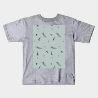Gray abstract elements. Vector seamless pattern abstraction grunge Kids T-Shirt